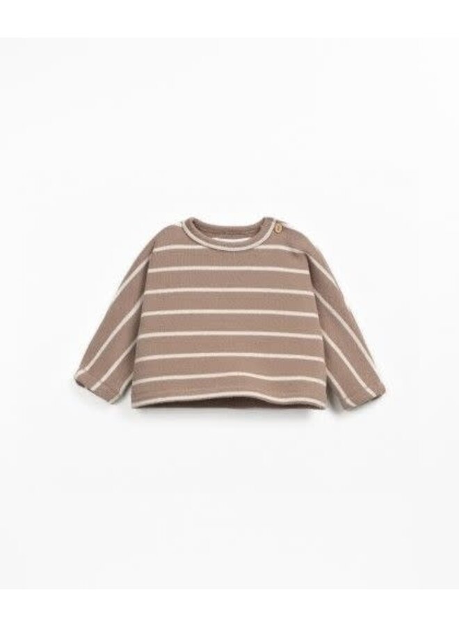 Play up striped jersey sweater pencil/ancestral