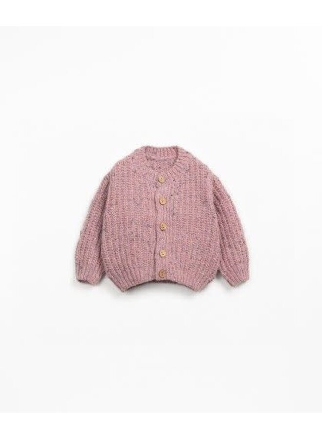 Play up knitted cardigan rose