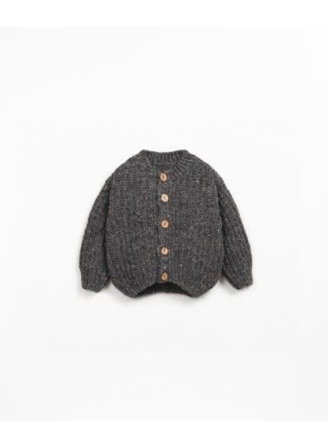 Play up knitted cardigan grafite