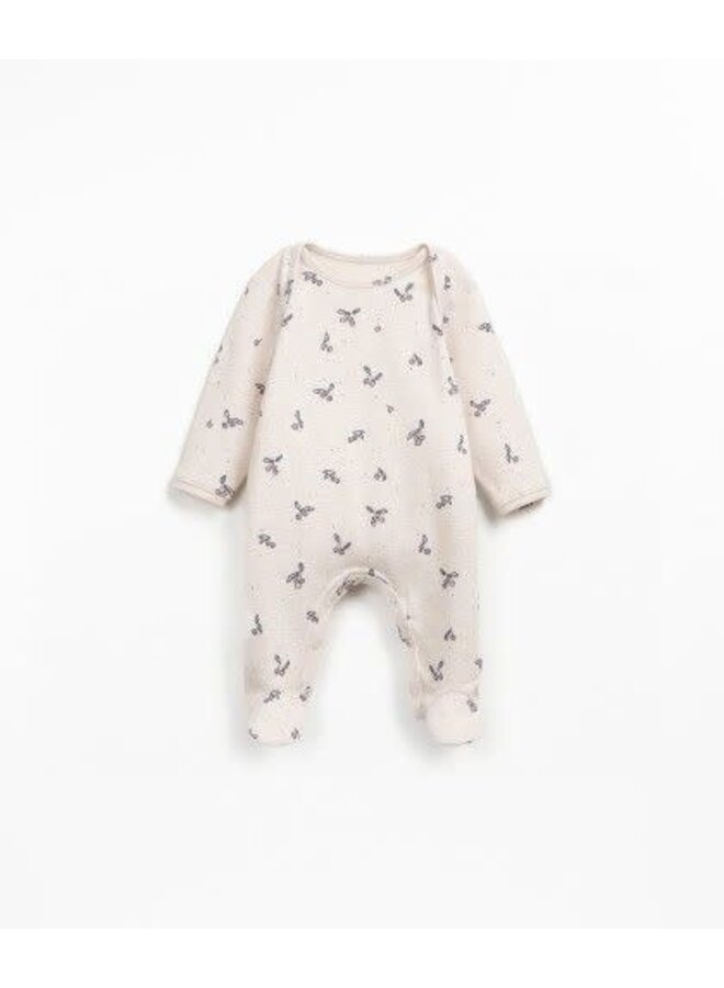 Play up printed rib flamé jumpsuit pencil medronhos