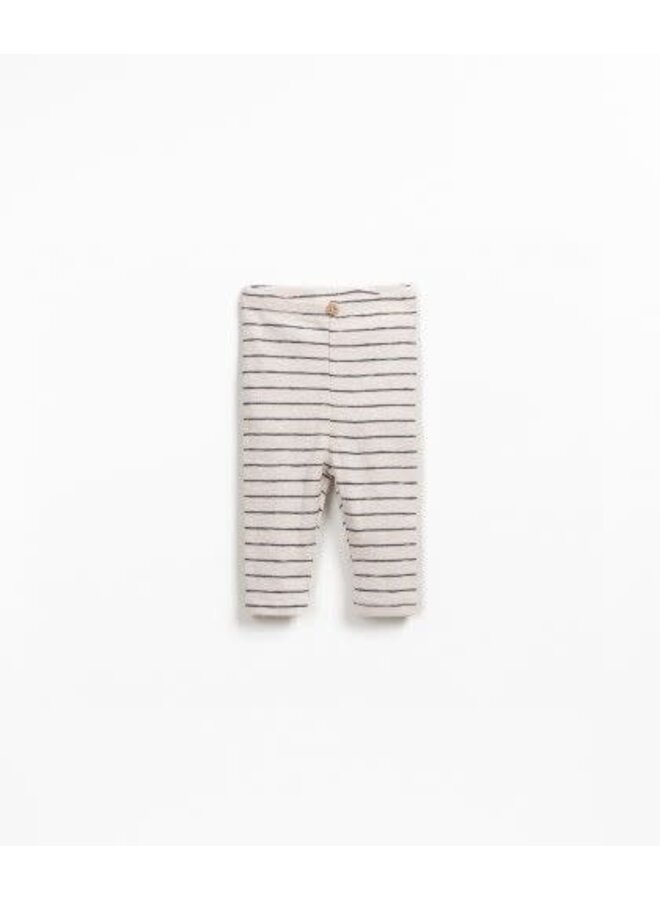 Play up striped rib flamé leggings grafite