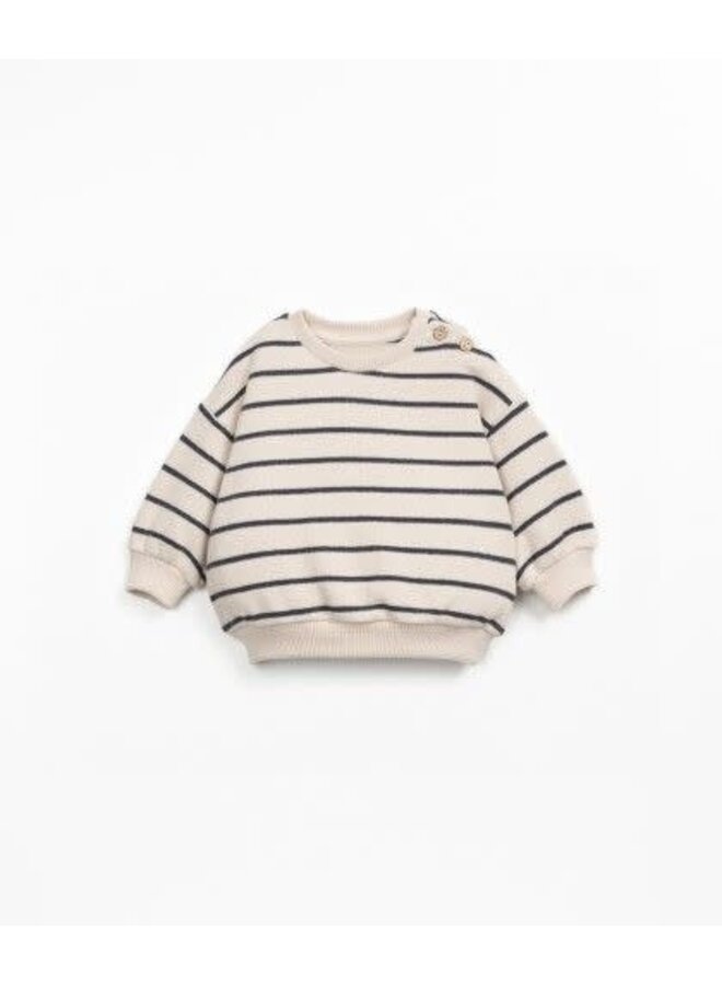 Play up striped jersey sweater grafite/pencil