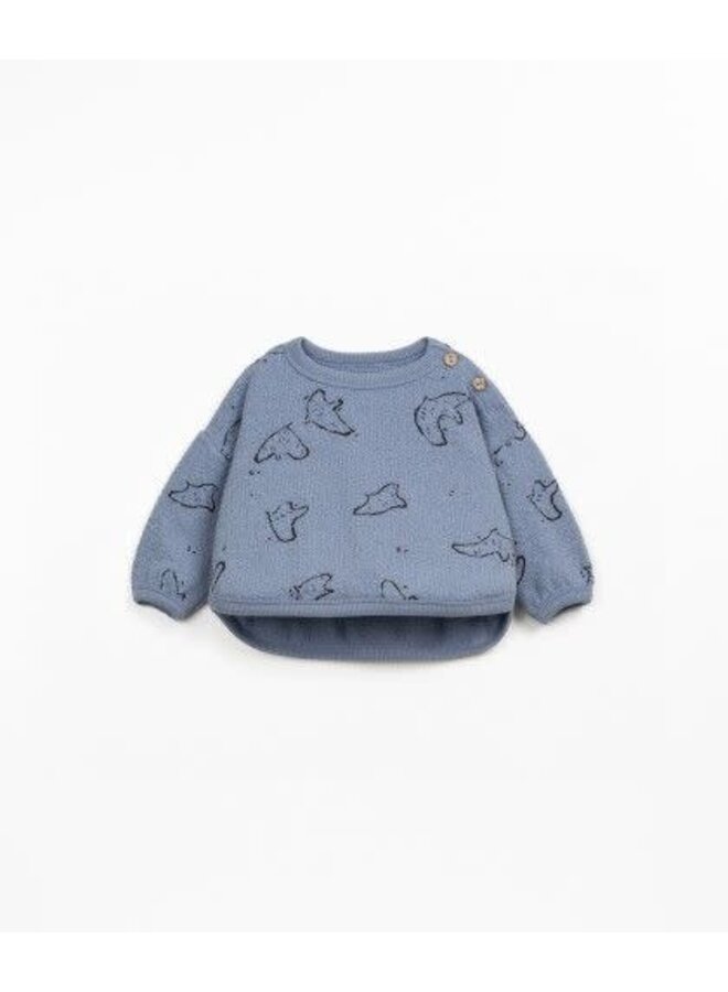 Play up printed jersey sweater watercolor