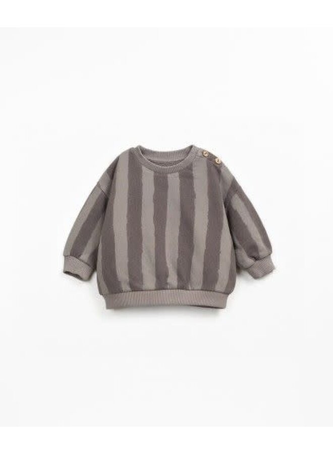 Play up printed fleece sweater light grey