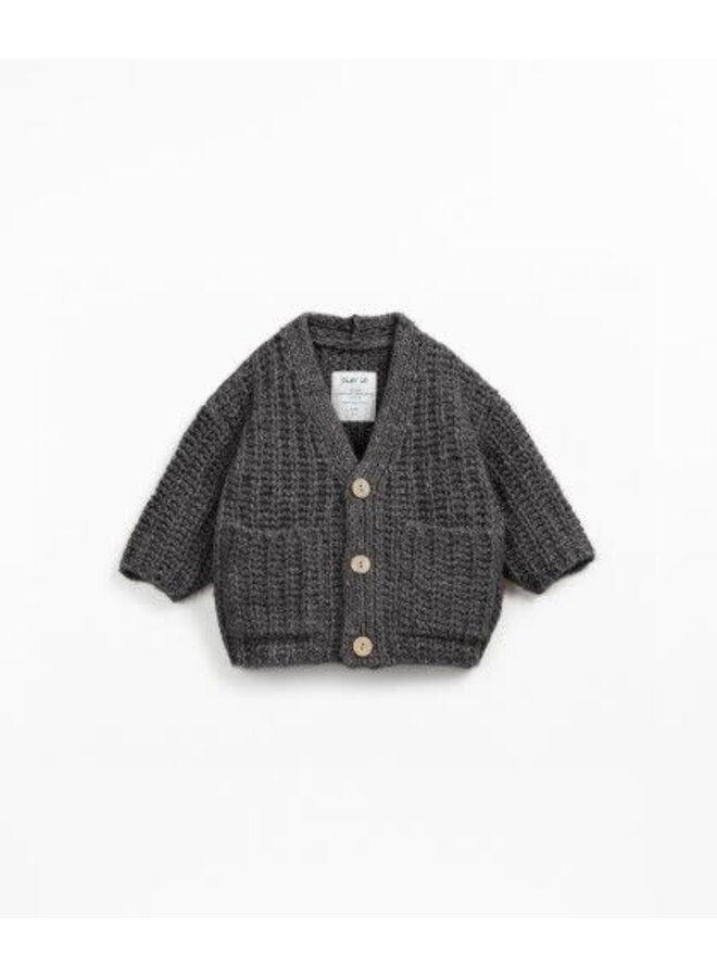 Play up knitted cardigan grafite