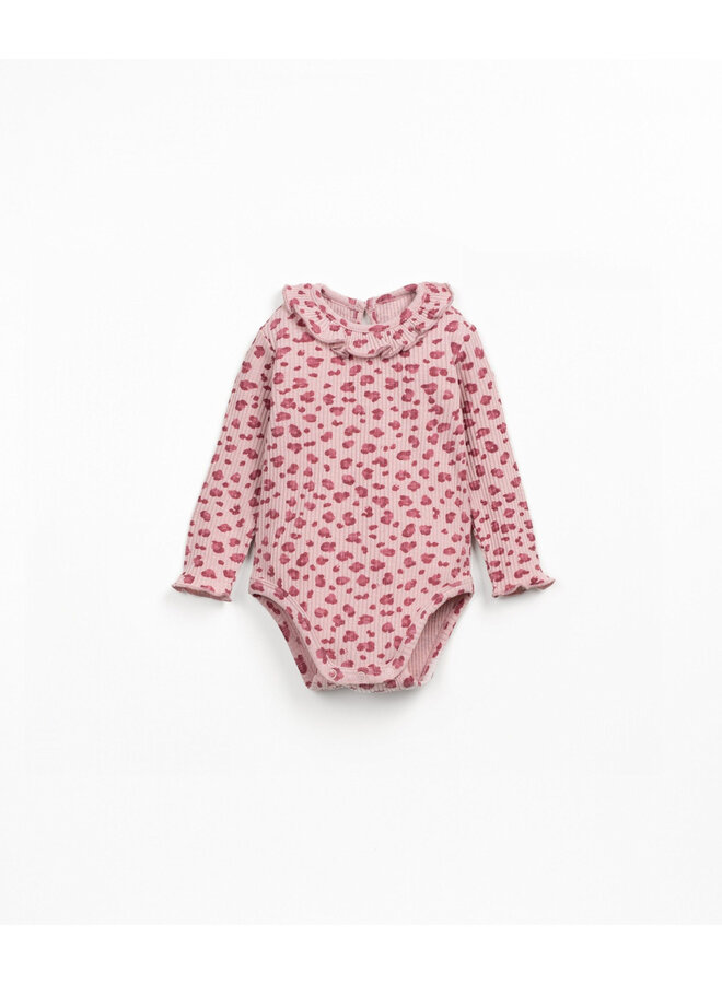 Play up printed rib flamé body rose