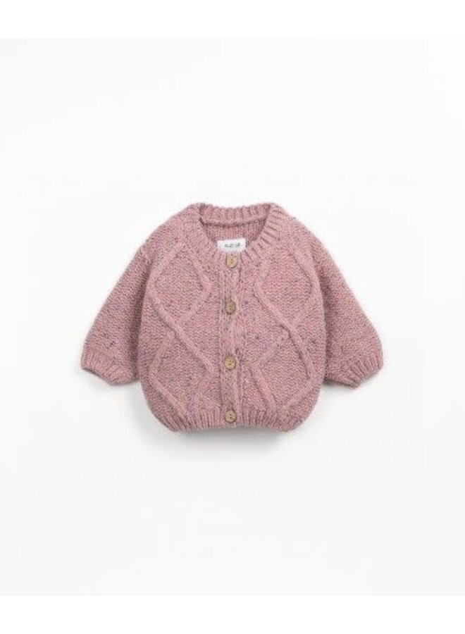 Play up knitted cardigan rose