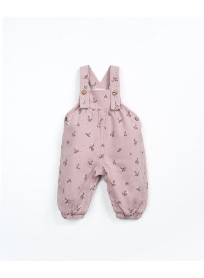 Play up printed twill jumpsuit rose