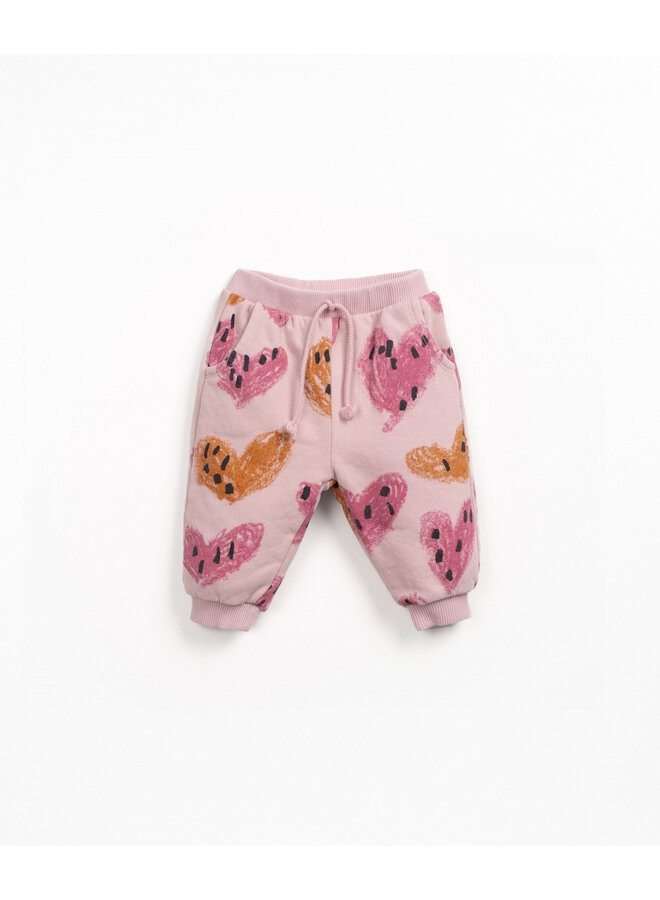 Play up printed fleece trousers rose
