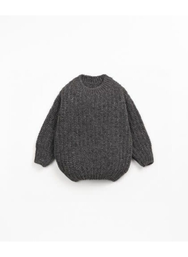 Play up knitted sweater grafite