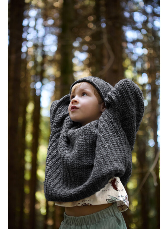 Play up knitted sweater grafite