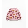 Play up printed fleece sweater kid rose