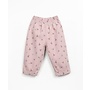 Play up printed twill kid trousers rose