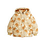 Mini rodini mammoths aop hooded puffer beige