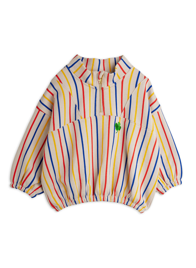 Mini rodini clover emb half zip sweatshirt