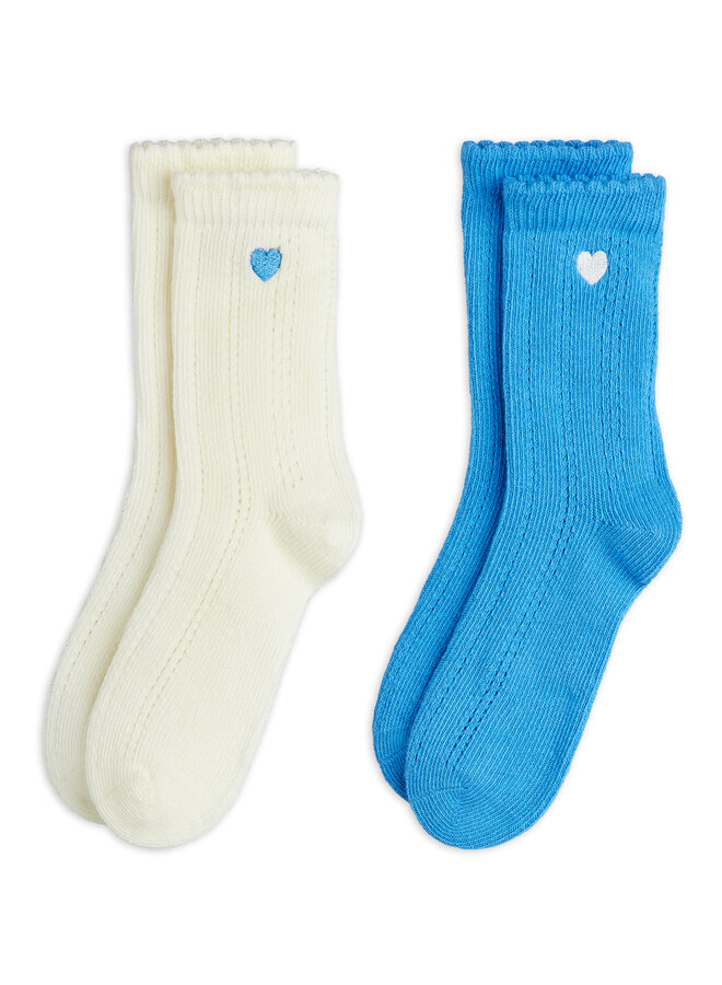 Mini rodini pointelle 2-pack socks