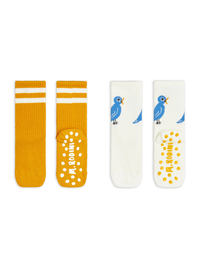 Mini rodini bird 2-pack anti-slip socks