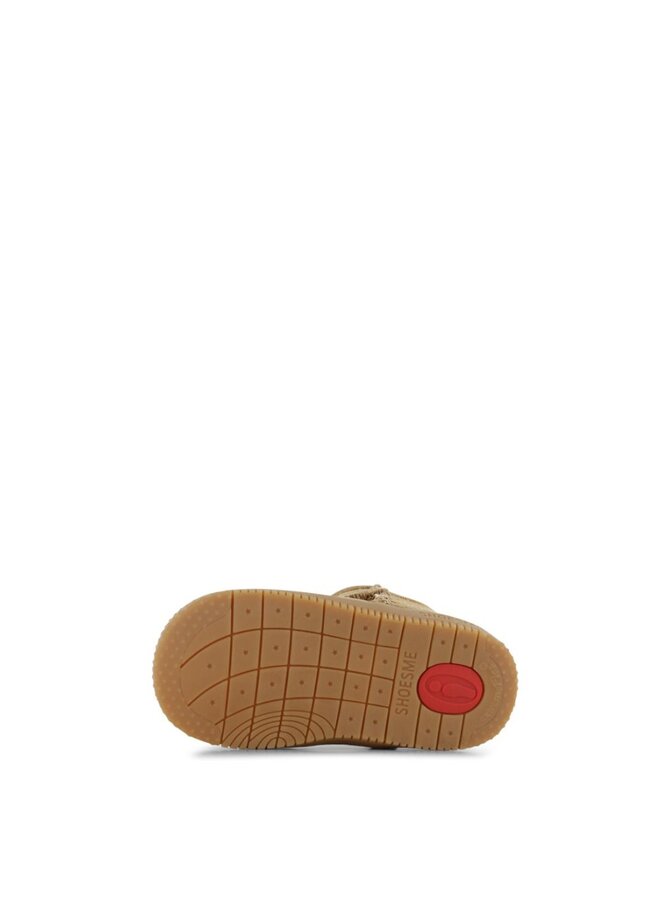 Shoesme cognac bootie met fluffy voering