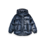 S&S short metallic puffer jacket sky captain