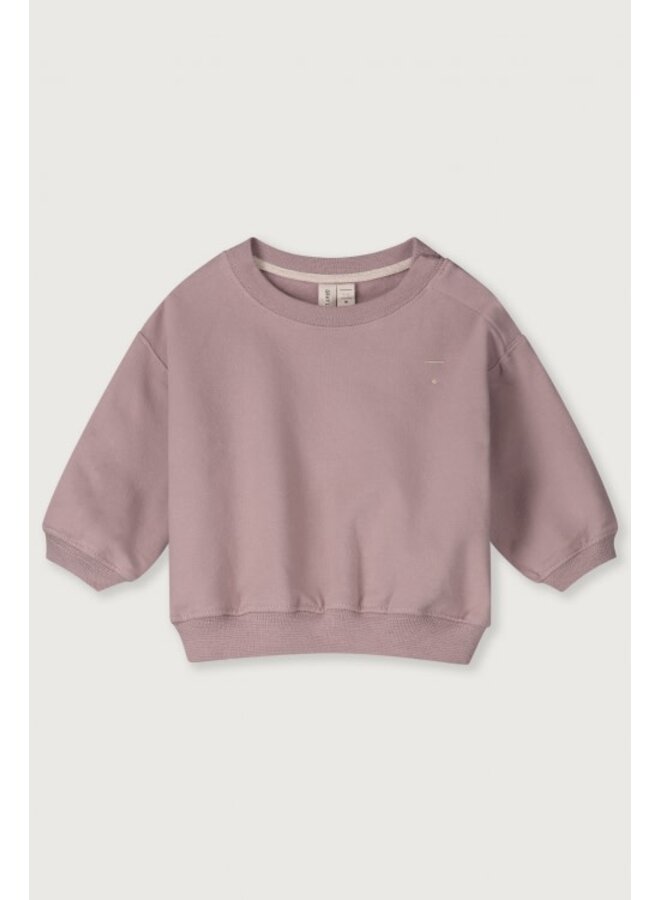 Gray label baby dropped shoulder sweater gots berry