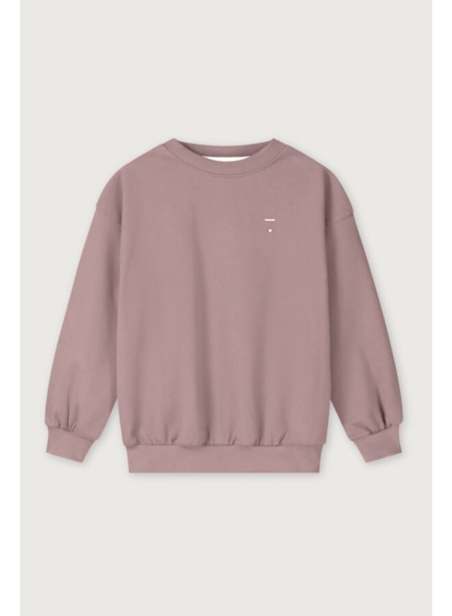 Gray label dropped shoulder sweater gots berry
