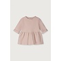 Gray label baby dress with snaps faded pink