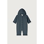 Gray label baby hooded suit gots blue grey