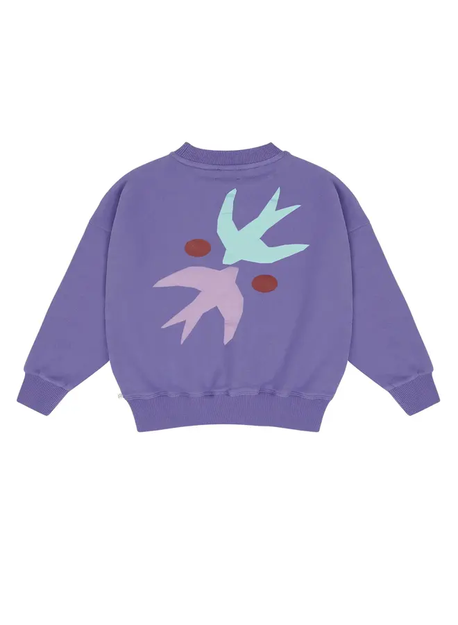 Jenest art bird sweater dark purple
