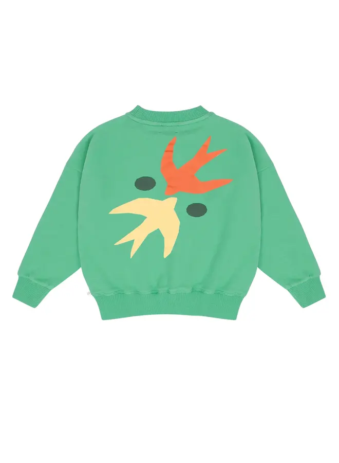 Jenest art bird sweater fresh green