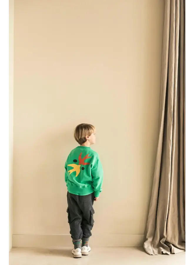 Jenest art bird sweater fresh green