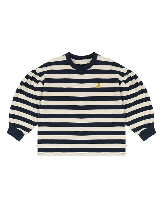 Jenest millie ls tshirt navy blue off white stripe