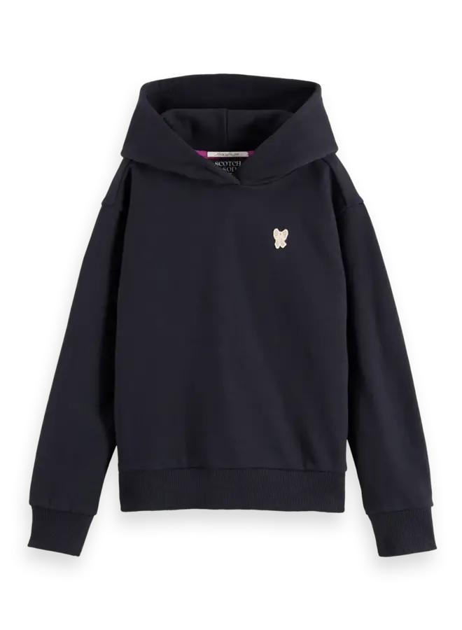 S&S relaxed fit hoodie artwork black
