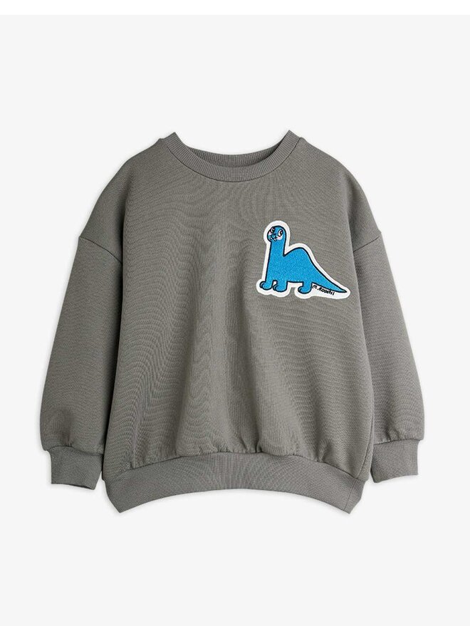 Mini rodini dino patch sweater grey
