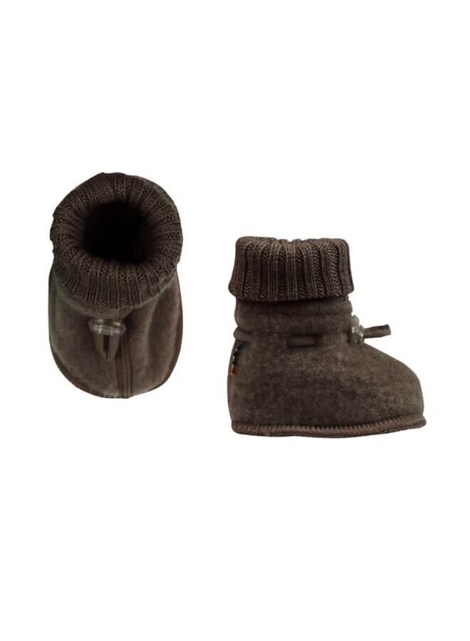 Joha wolfleece slofjes drk brown