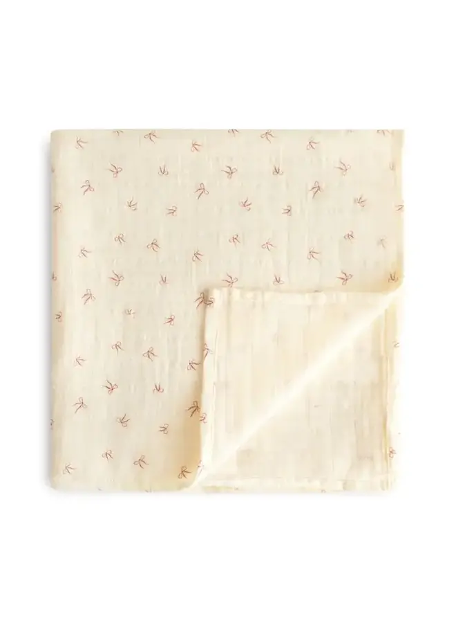 Mushie extra soft swaddle bows