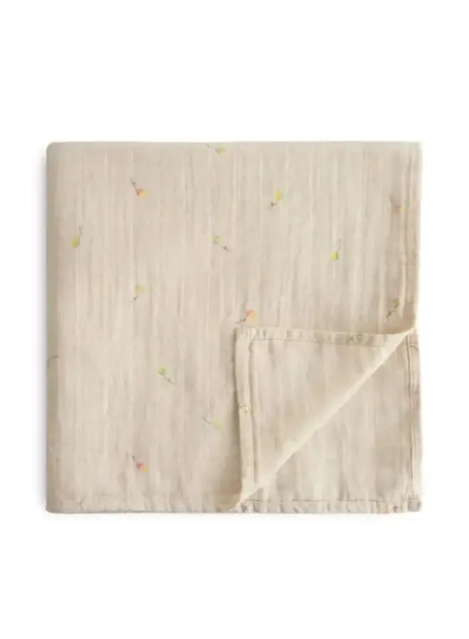 Mushie extra soft swaddle kite