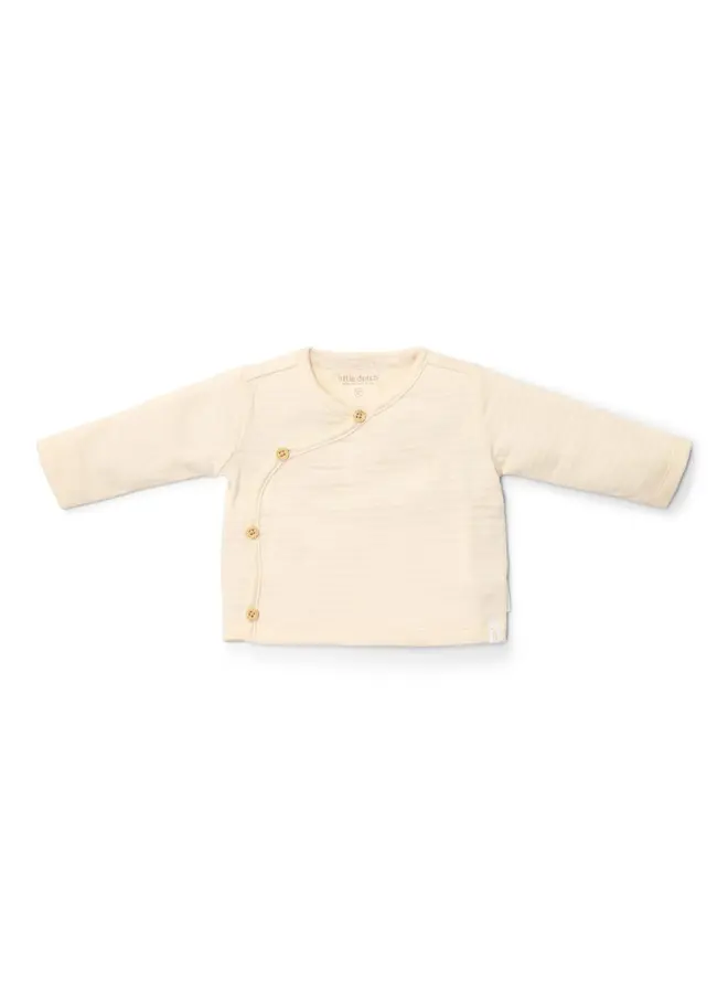 Little dutch overslag tshirt newborn naturals beige