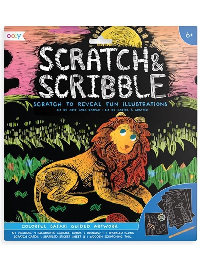 Ooly scratch & scribble colorful safari