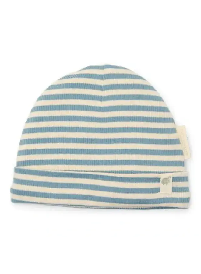 Little dutch mutsje stone blue gestreept
