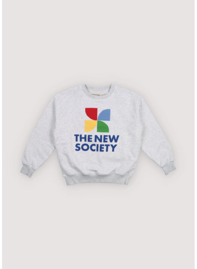 The new society logo sweatshirt light grey melange
