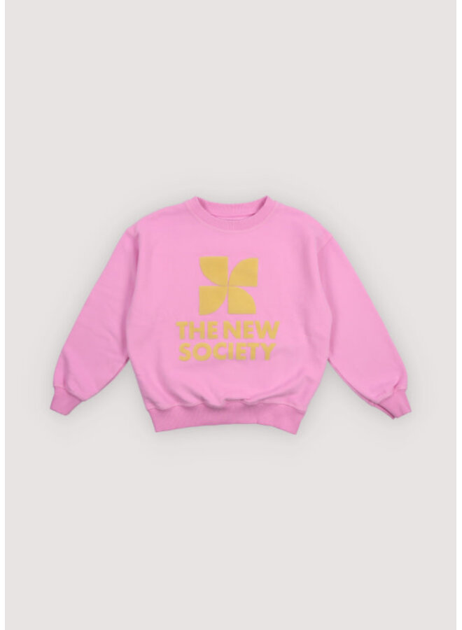 The new society logo sweatshirt pink lavander