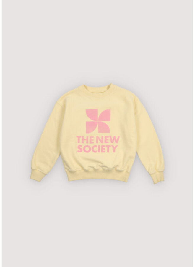The new society logo sweatshirt soft lemon