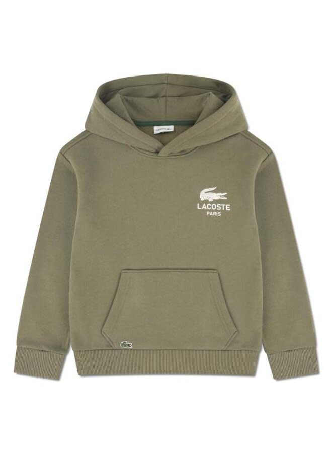 Lacoste hoodie back graphic olive