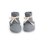 Gray label baby booties gots stone grey