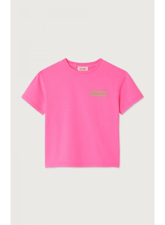 American vintage fizvalley tshirt rose fluo