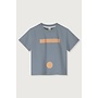 Gray label oversized tee w/logo gots stone grey-melon