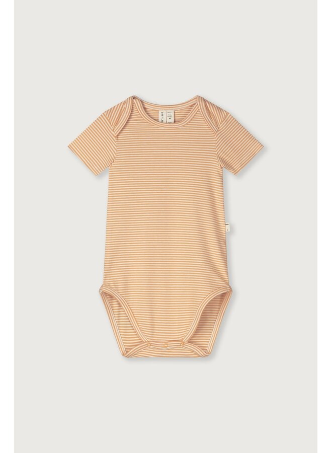 Gray label baby onesie gots melon-cream