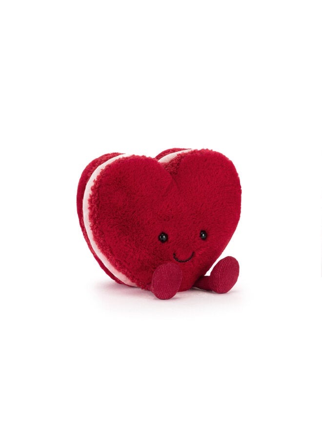 Jellycat amuseables arlette heart macaron red