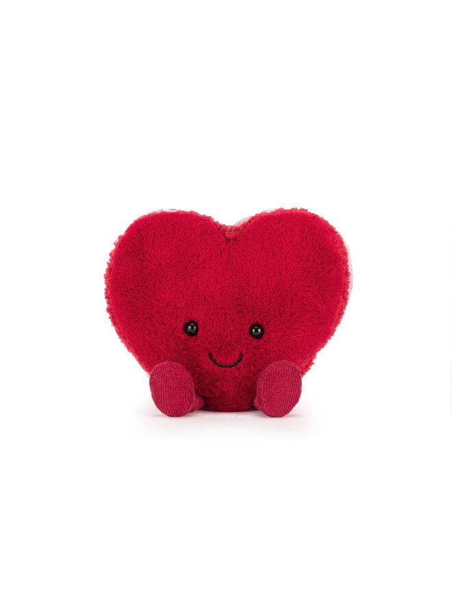 Jellycat amuseables arlette heart macaron red