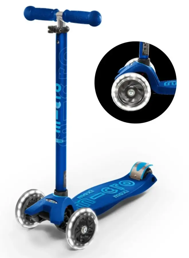 Micro step maxi scooter deluxe LED marine blue